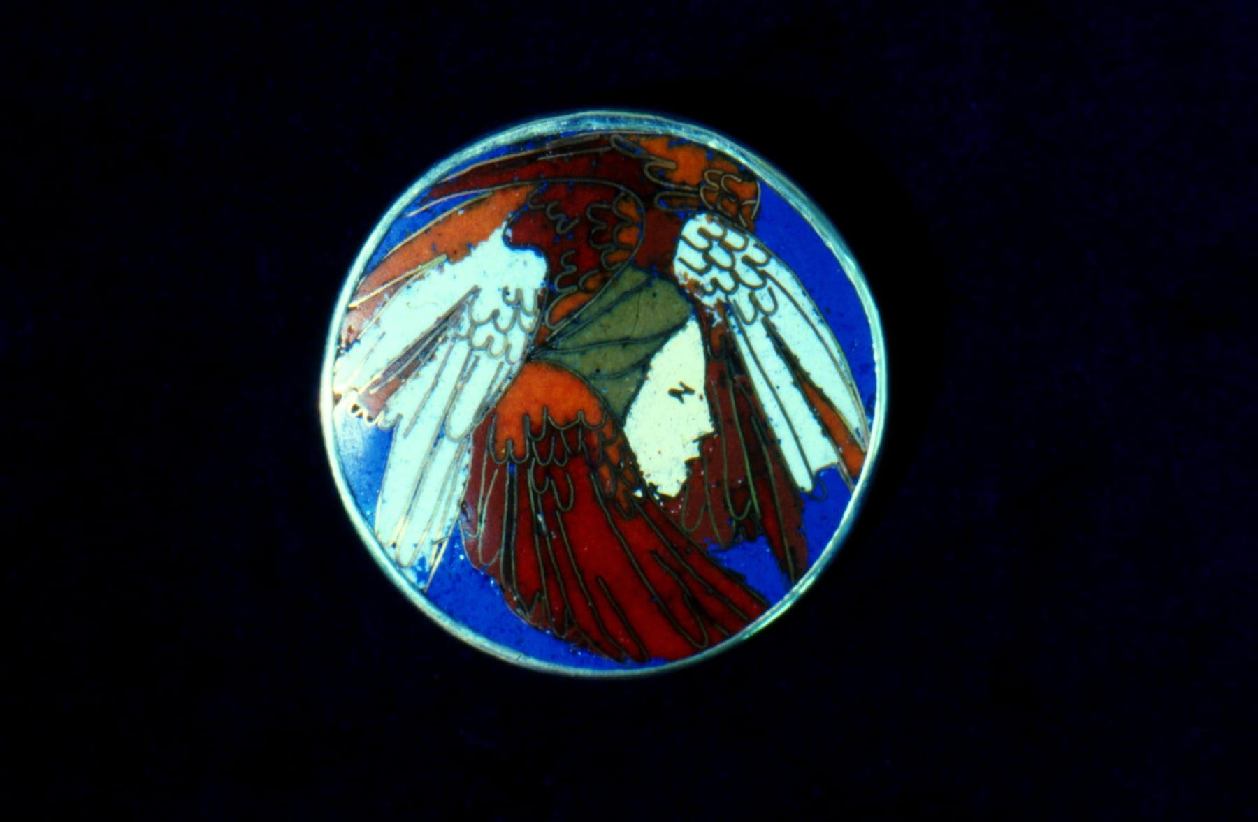 Cloisonné-Emaille mit Engelsmotiv